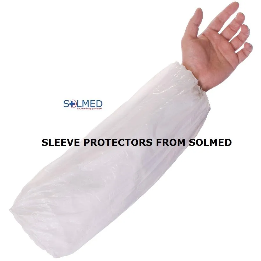 SLEEVE PROTECTORS WHITE X 100 POLYETHYLENE.