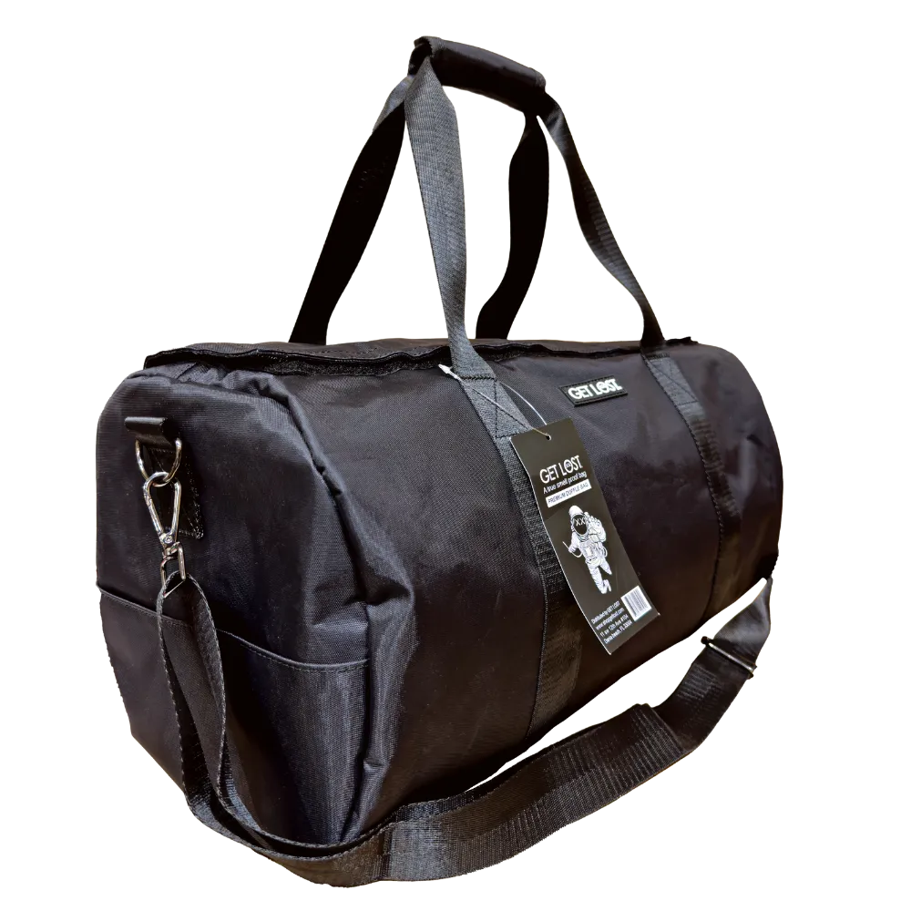 Smell-Proof Premium Duffle Bag by GET LOST - Black