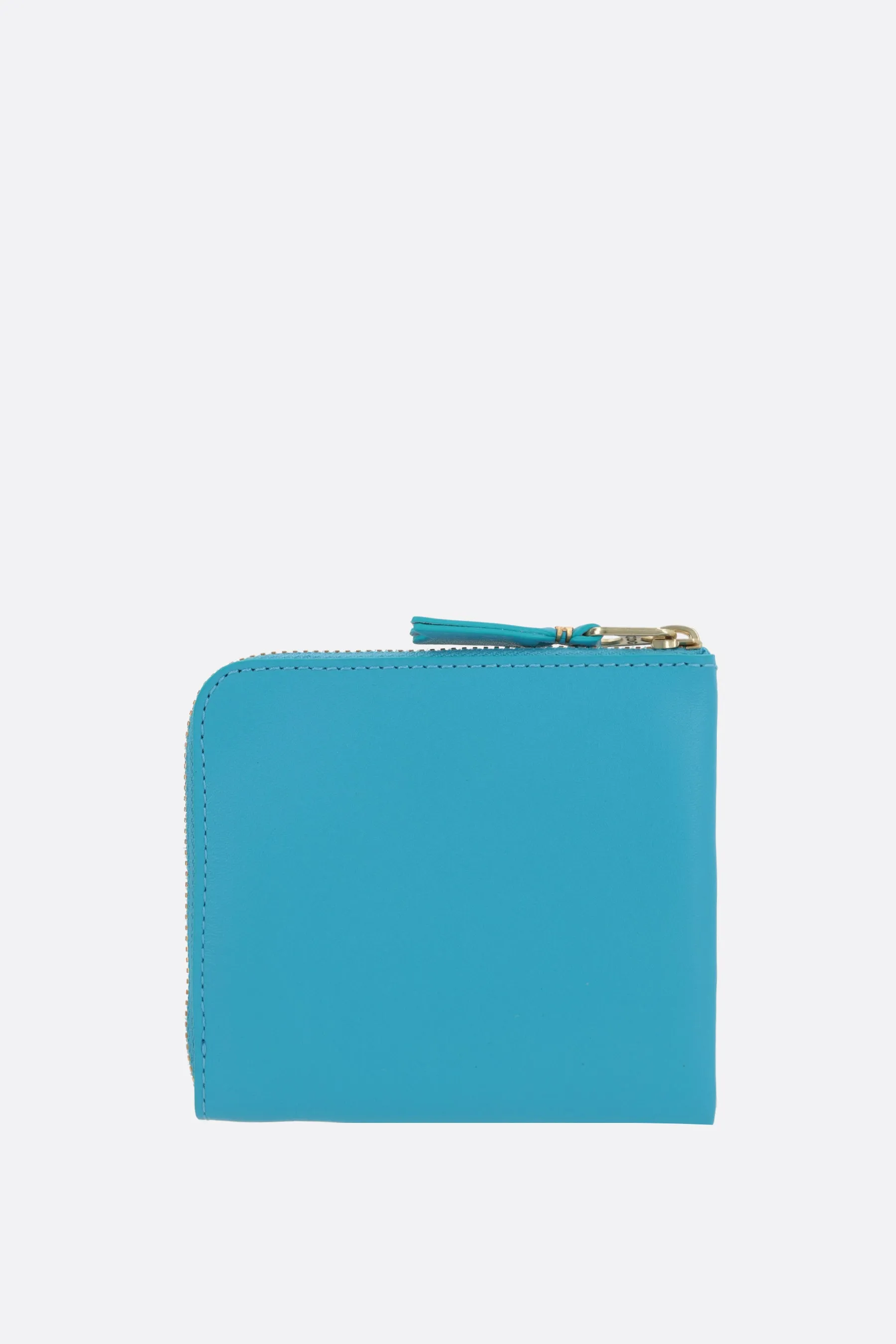 Smooth Leather Half-Zip Wallet