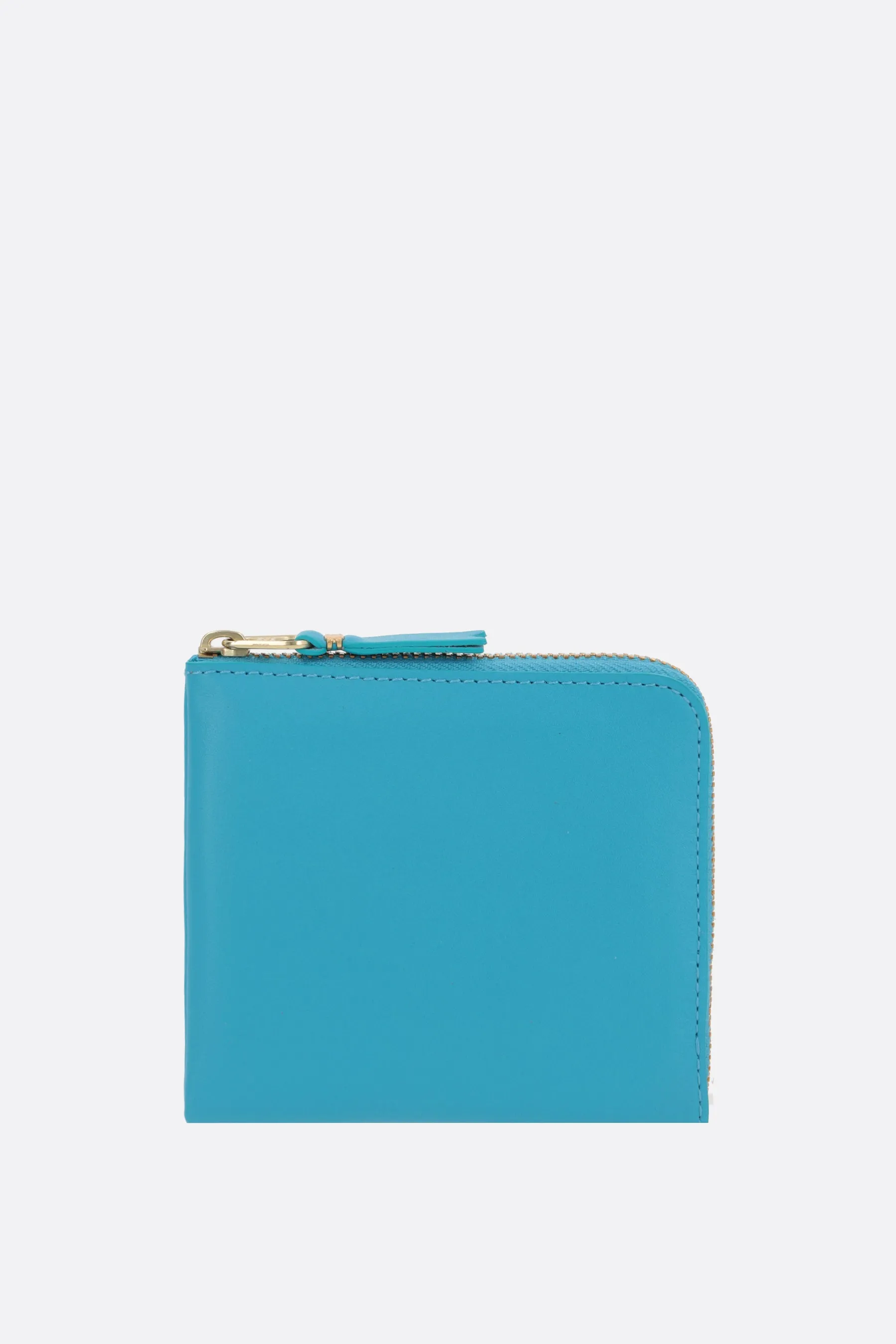 Smooth Leather Half-Zip Wallet