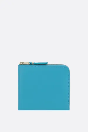 Smooth Leather Half-Zip Wallet