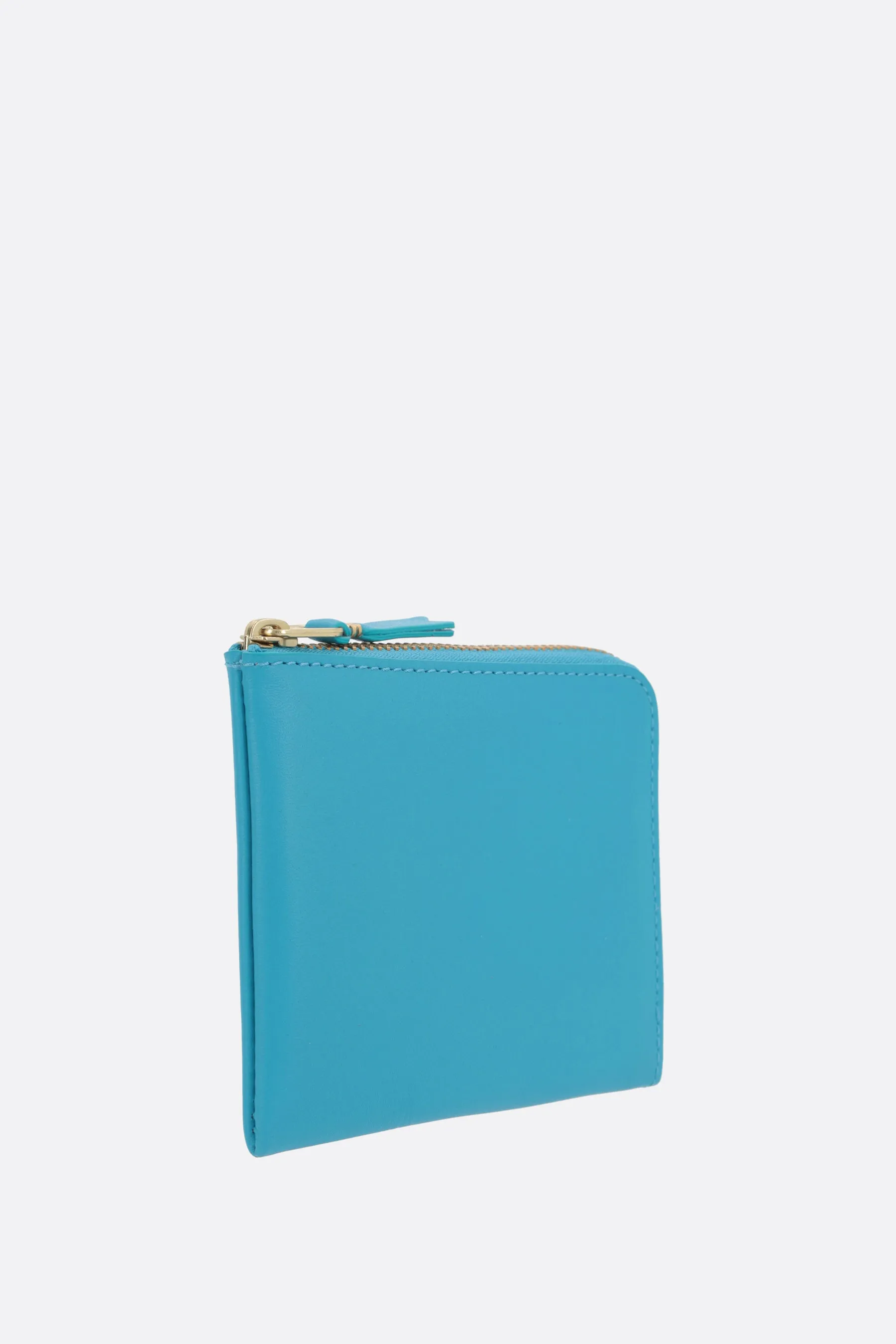 Smooth Leather Half-Zip Wallet
