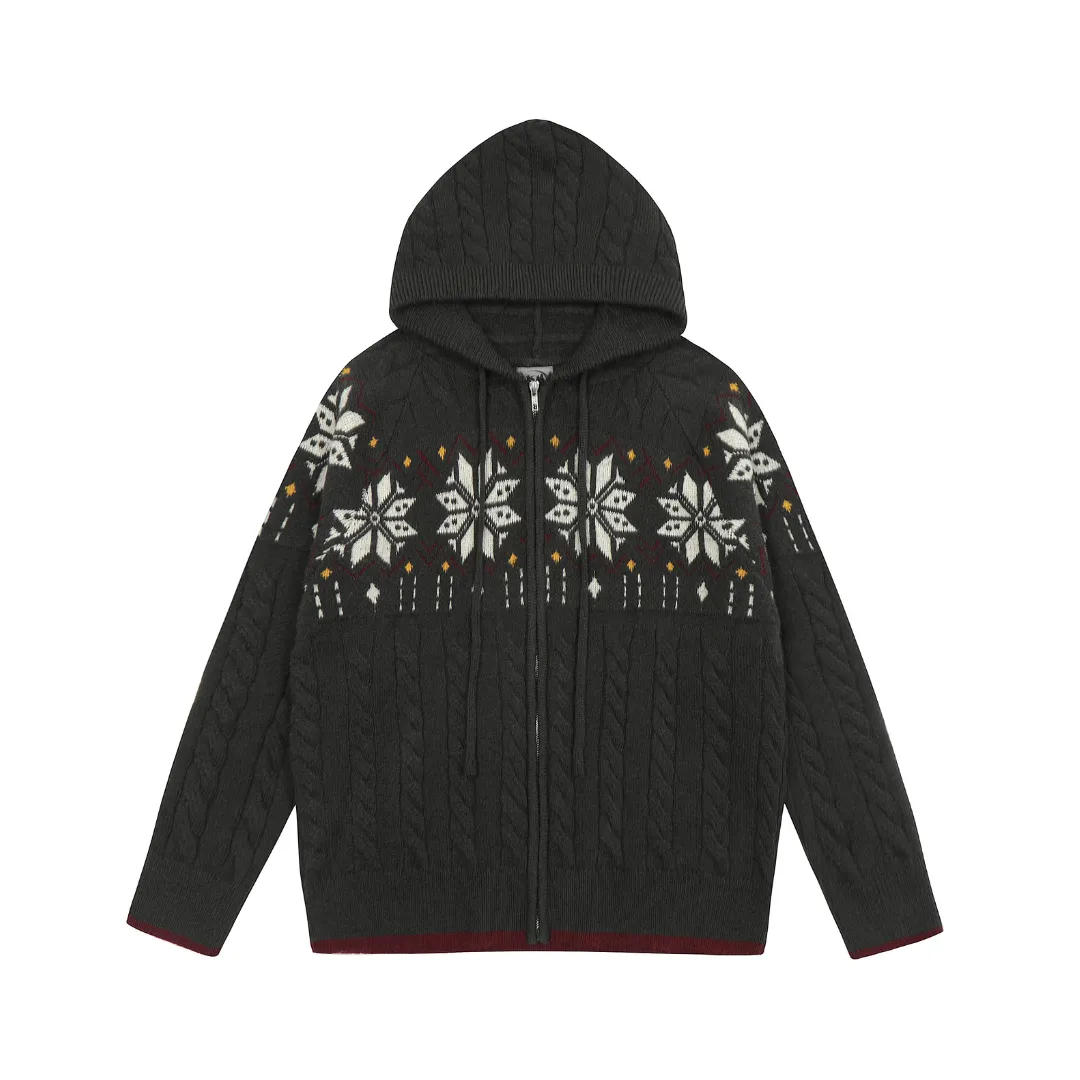 Snowflake Chic Knit Hoodie