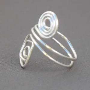 Spiral/Square Adjustable Wire Ring (click for other colors & sizes)