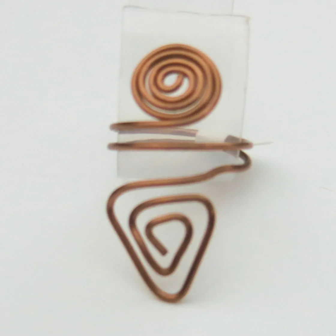 Spiral/Triangle Adjustable Wire Ring (click for other colors & sizes)