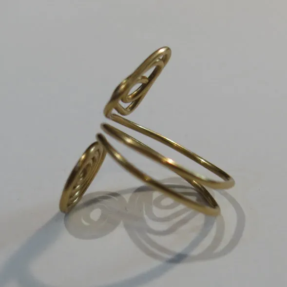 Spiral/Triangle Adjustable Wire Ring (click for other colors & sizes)