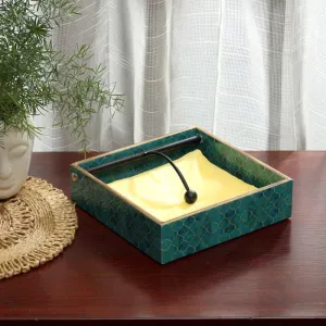 Teal Drip Tissue Holder