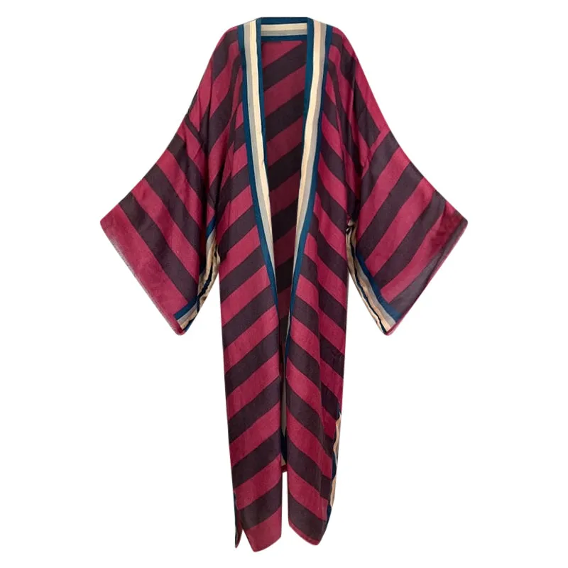 Timeless Chic Striped Kimono