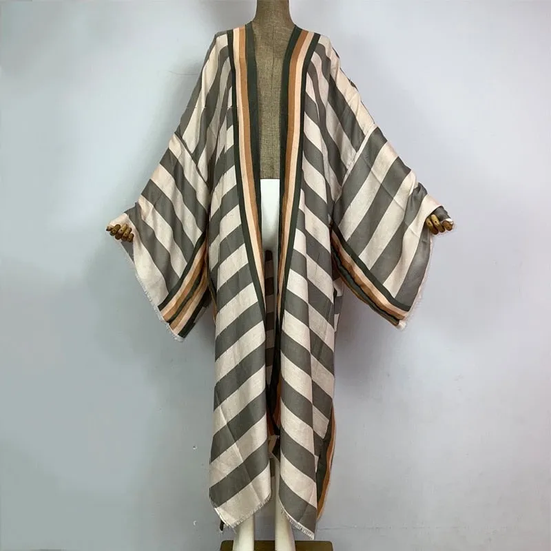 Timeless Chic Striped Kimono
