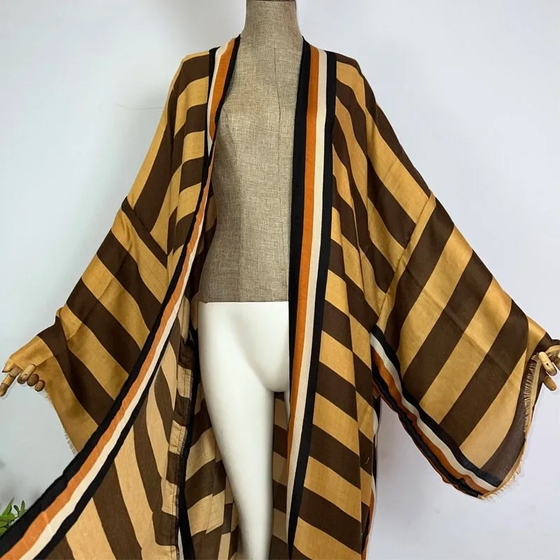 Timeless Chic Striped Kimono