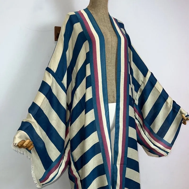 Timeless Chic Striped Kimono
