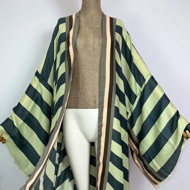 Timeless Chic Striped Kimono