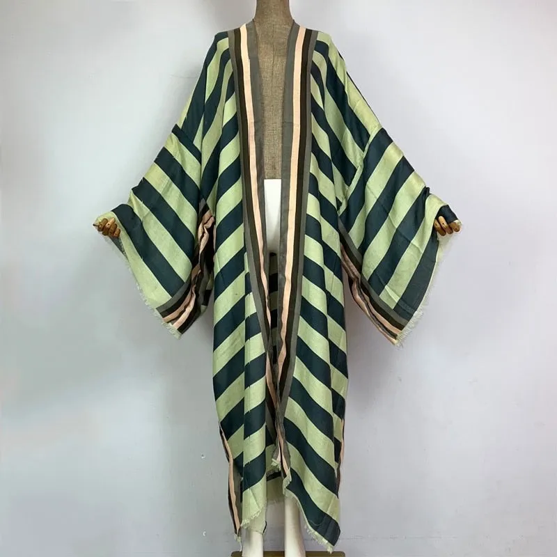 Timeless Chic Striped Kimono