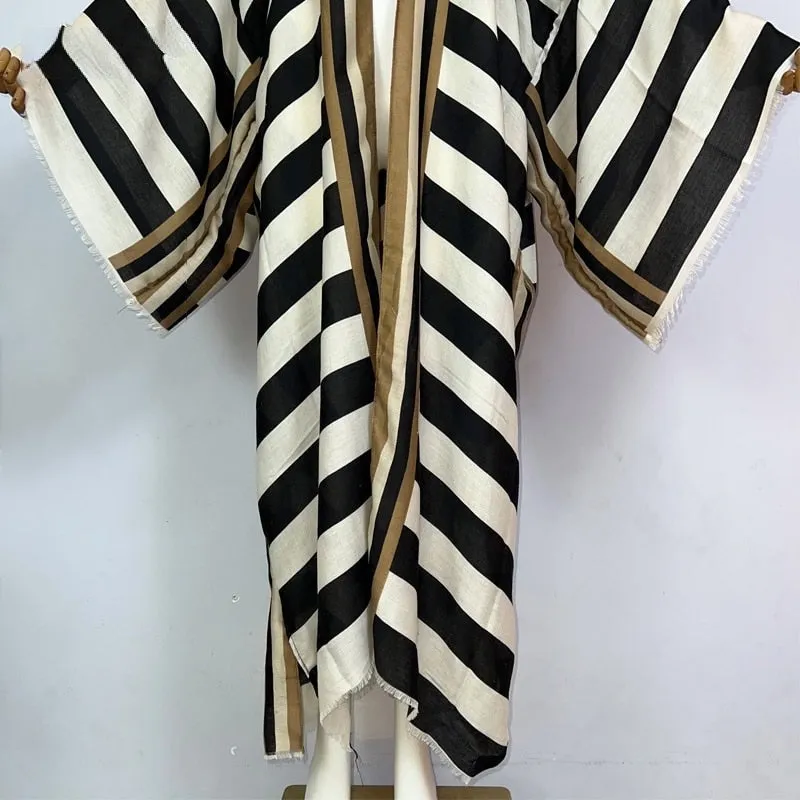 Timeless Chic Striped Kimono