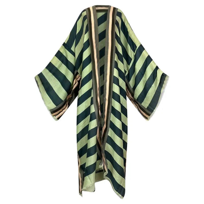Timeless Chic Striped Kimono