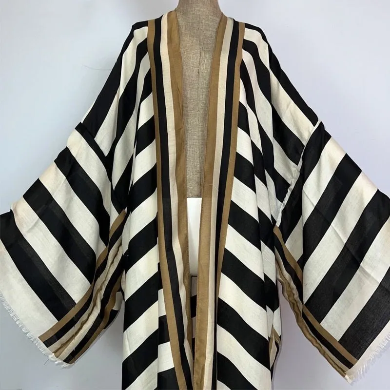 Timeless Chic Striped Kimono