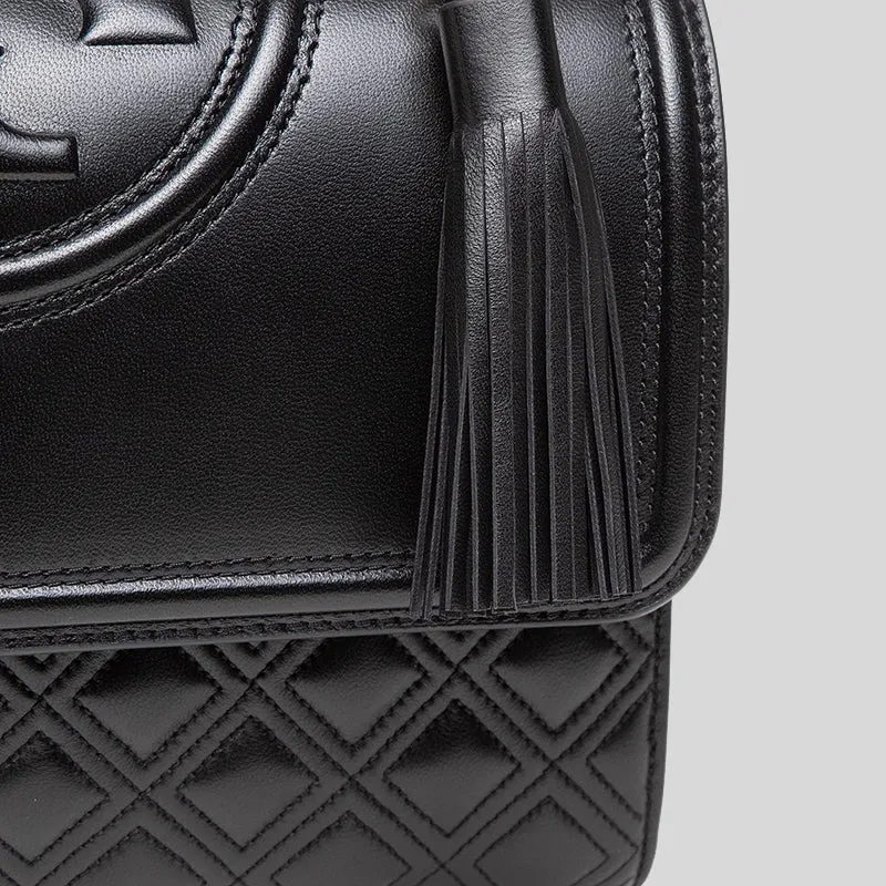 TORY BURCH Fleming Convertible Shoulder Bag Black 76997