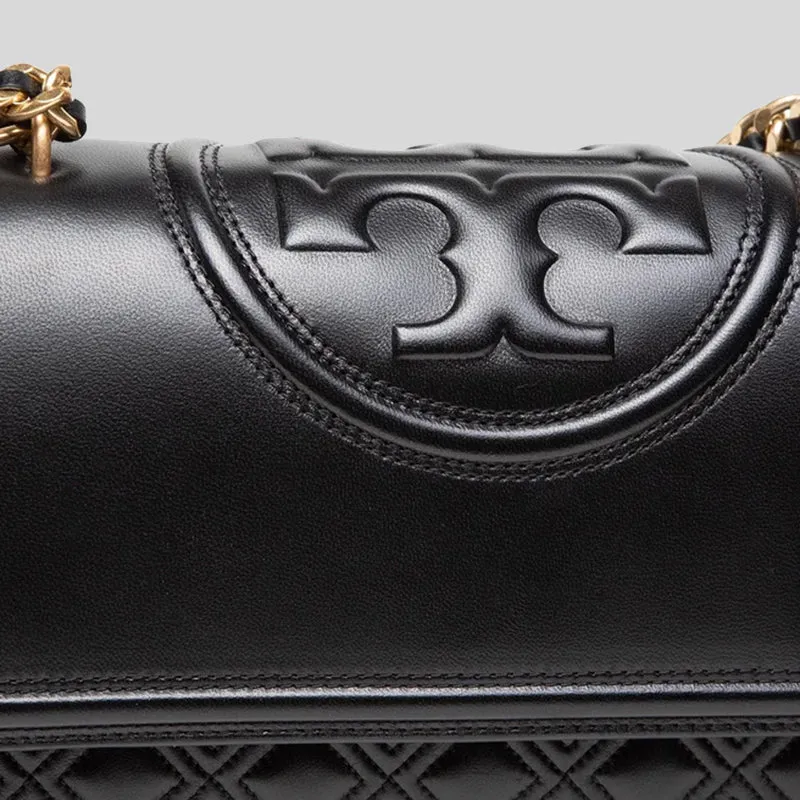 TORY BURCH Fleming Convertible Shoulder Bag Black 76997