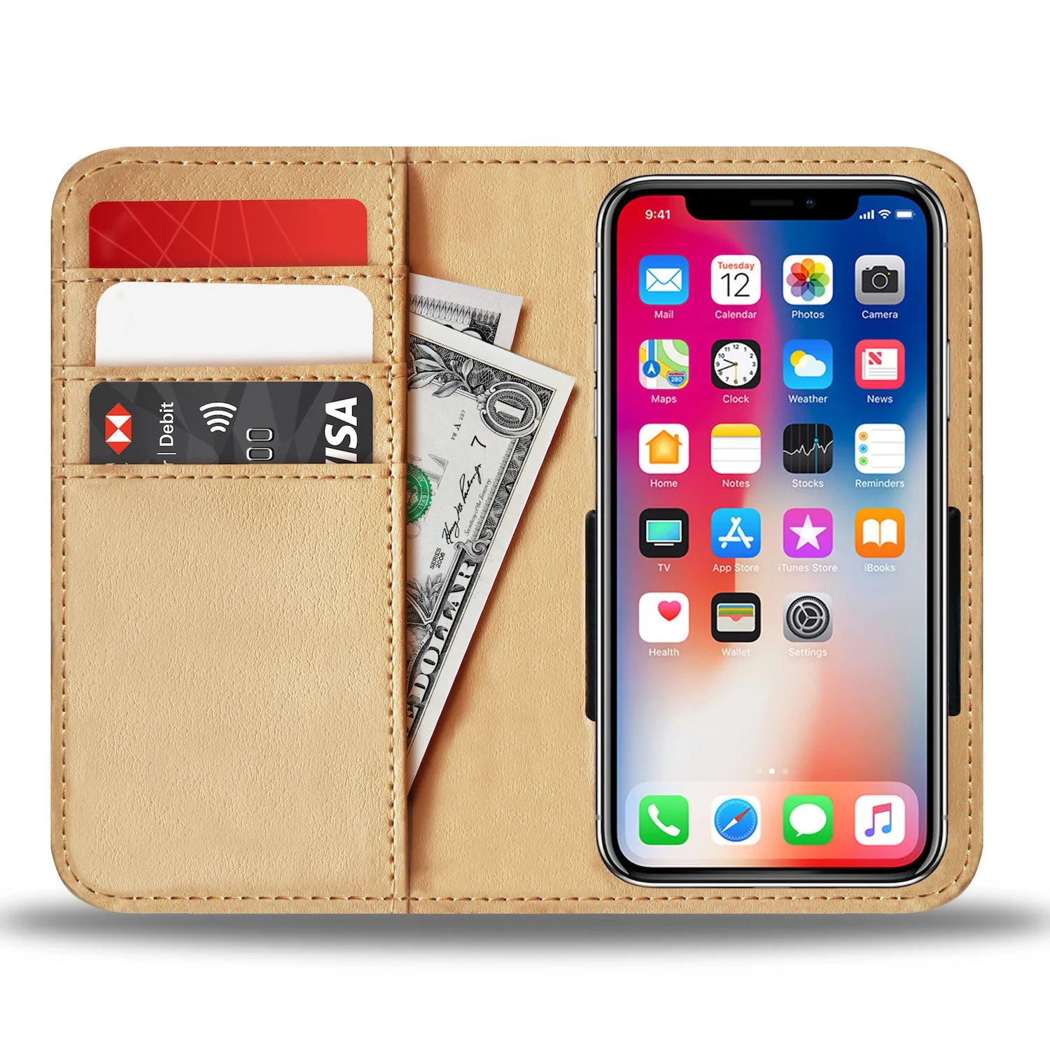 Toy Fox Terrier Phone Case Wallet - Teal