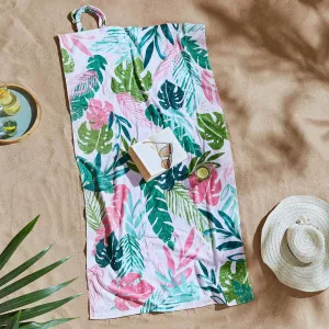 Tropical Palm Beach Towel in a Bag