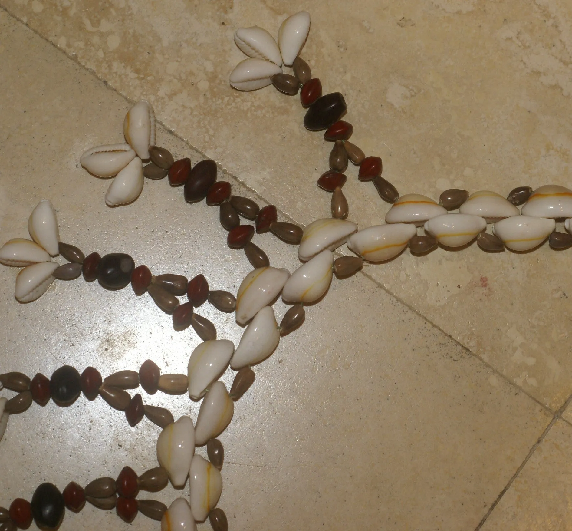Unique, Rare 3-Tier Sing-Sing Festival Pristine Nassa Shells & Seed Beads Bilas Pectoral Adornment, Necklace Ornament from the Highlands of Papua New Guinea, NECK5, collected in late 1900’s.