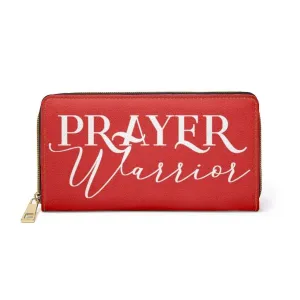 Uniquely You Womens Wallet - Zip Purse / Red & White Prayer Warrior
