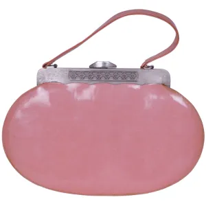 Vintage 1950s Pink Vinyl Handbag Purse 50s Color and Style