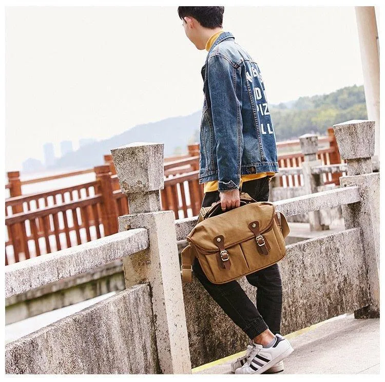 Vintage Casual Canvas Camera Bag For DSLR