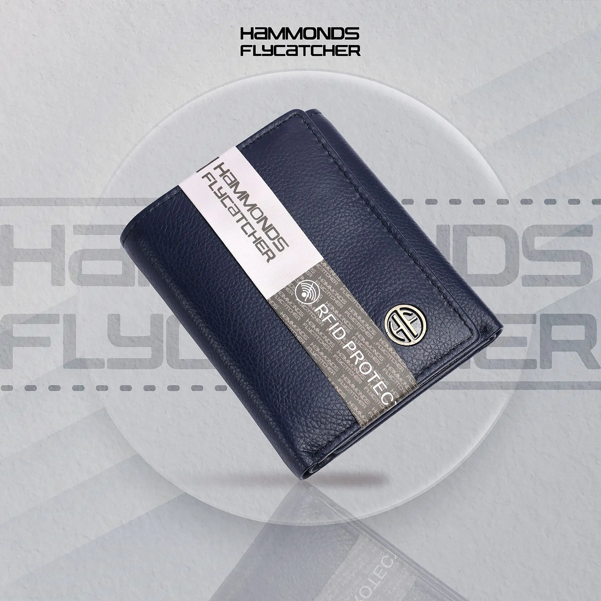 Wallet for Men - Blue | Genuine Leather Trifold Money Wallet | RFID Protected Wallets for Men| 4 ATM