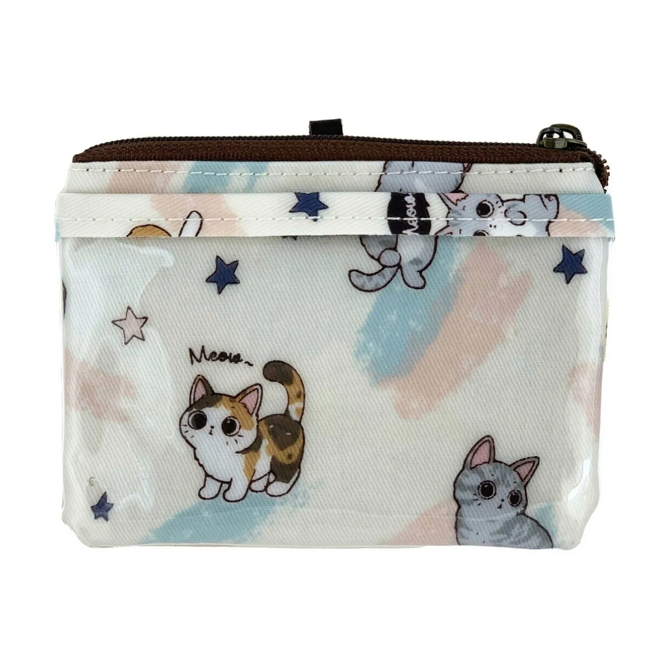 White Cat Yoga Card & Coin Purse