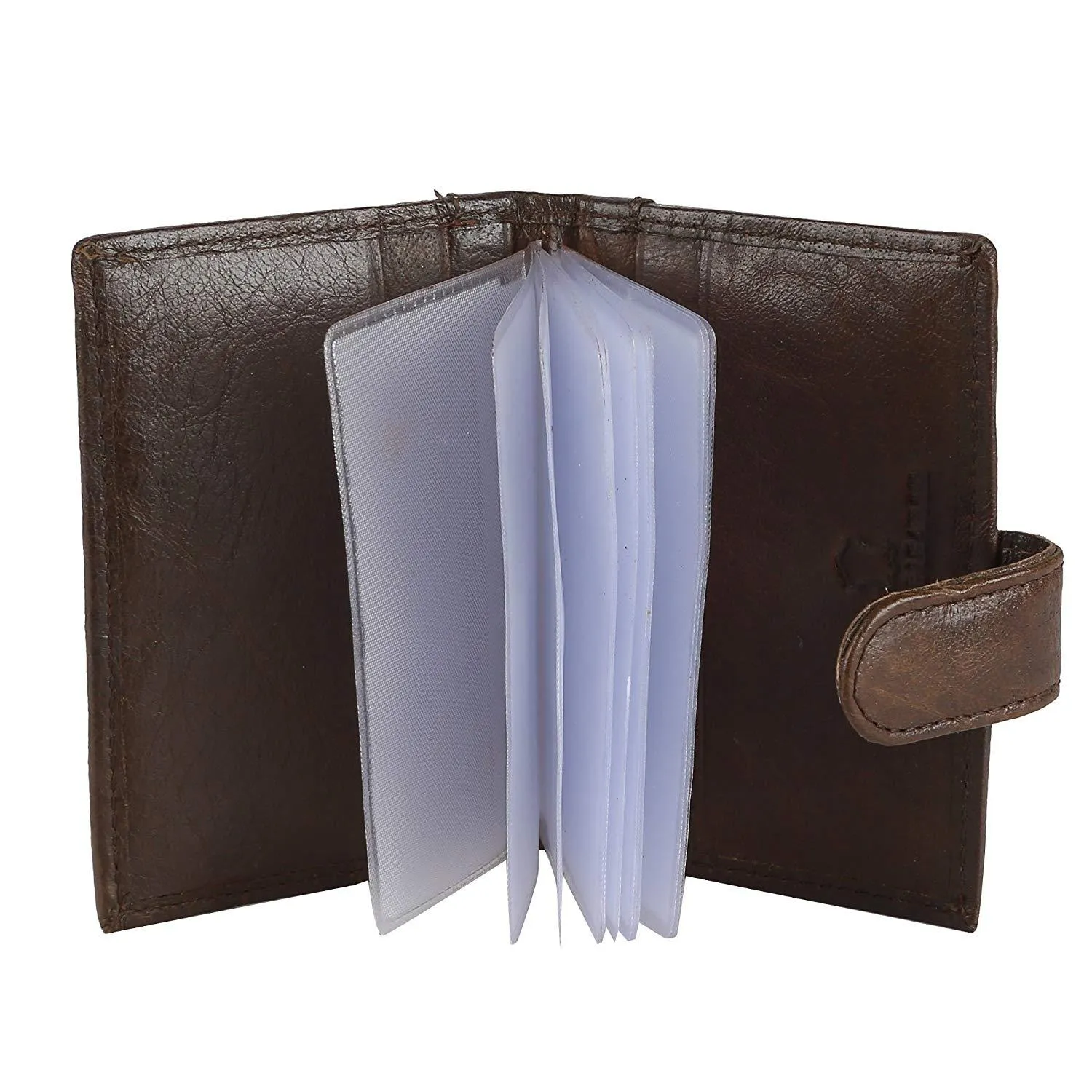 WildHorn Dark Brown Genuine Leather Credit Card Holder
