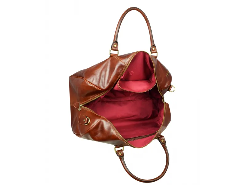 Wise Children - Leather Duffel Bag for Men and Women