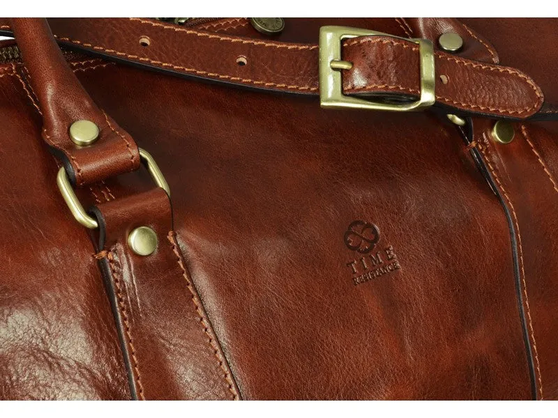 Wise Children - Leather Duffel Bag for Men and Women