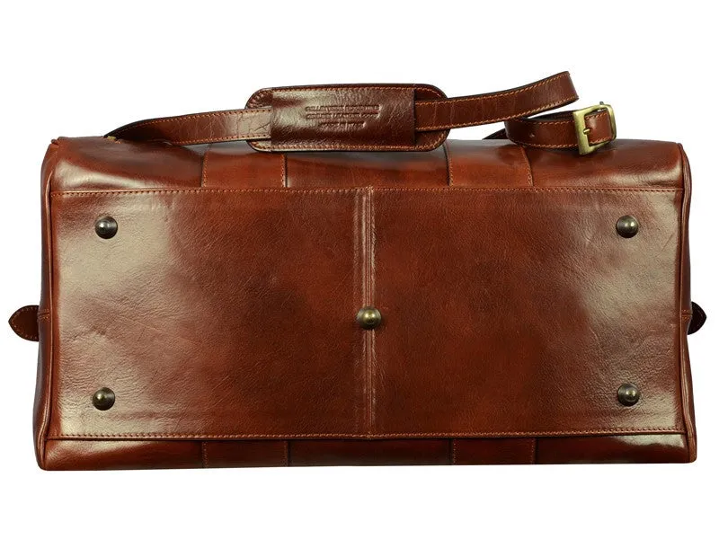 Wise Children - Leather Duffel Bag for Men and Women