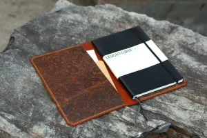 Women embossing Leather cover for Leuchtturm1917 Medium A5 Notebook