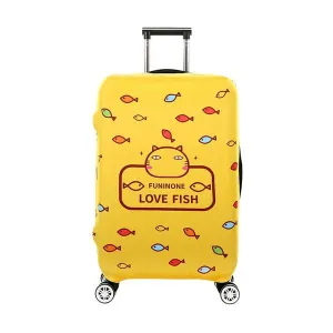 Yellow Cat Fish Prints | Standard Design | Luggage Suitcase Protective Cover